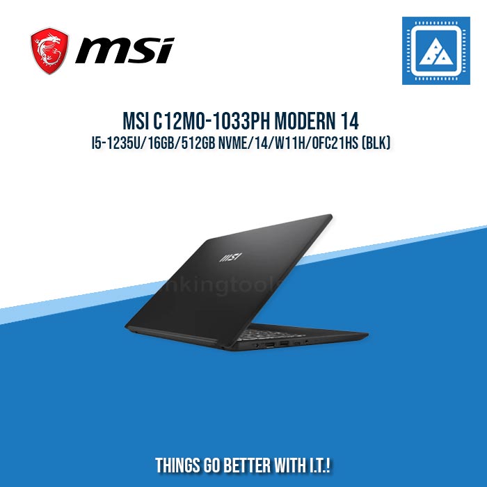 MSI C12MO-1033PH MODERN 14 I5-1235U/16GB/512GB NVME | BEST FOR STUDENTS AND FREELANCERS LAPTOP MSI C12MO-1033PH MODERN 14 I5-1235U/16GB/512GB NVME | BEST FOR STUDENTS AND FREELANCERS LAPTOP